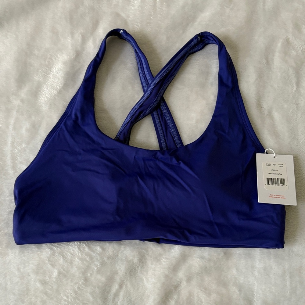 Andie Women’s Crossback Sports Bra - Deep Blue